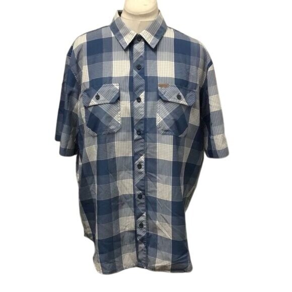 ORVIS Mens Short Sleeve Button Down Classic Collection Plaid Performance Shirt - Picture 1 of 8